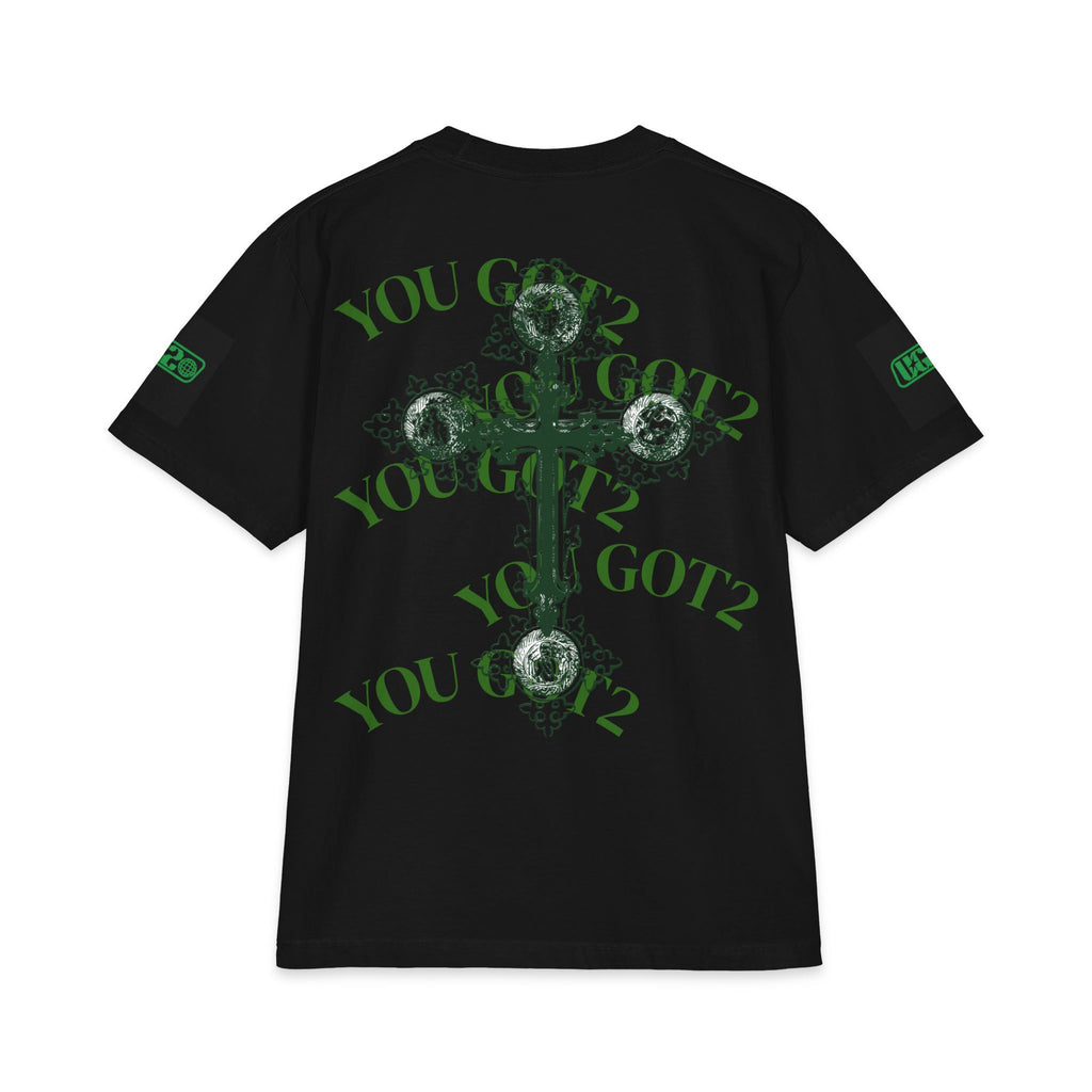 Fearless Green Graphic Tee — "You Got2" Back Print