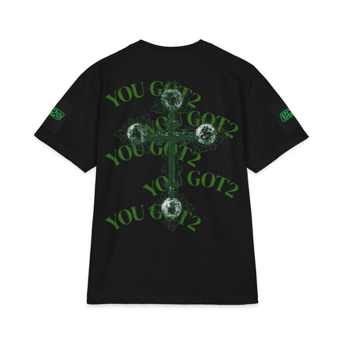 Fearless Green Graphic Tee — "You Got2" Back Print