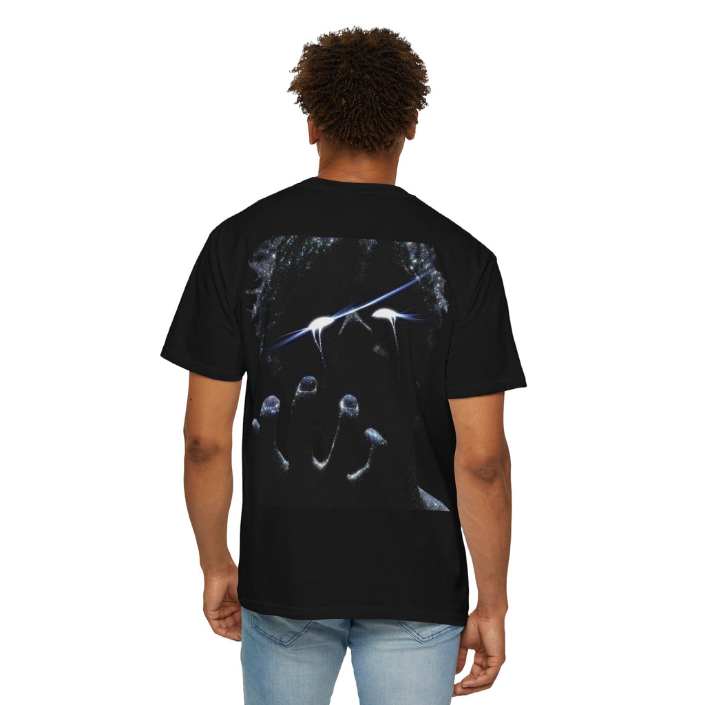 T-Shirt — Dark Silhouette Graphic Tee with 'UHC2.0' Logo