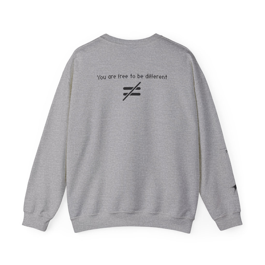 Crewneck Sweatshirt - 'UG2.0' Graphic with "You are free to be different" Back Text